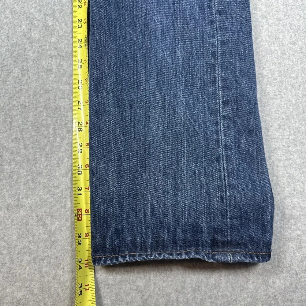 Levis 501 Jeans Men's 34x34 Blue Button Fly Denim Original Straight Medium Wash